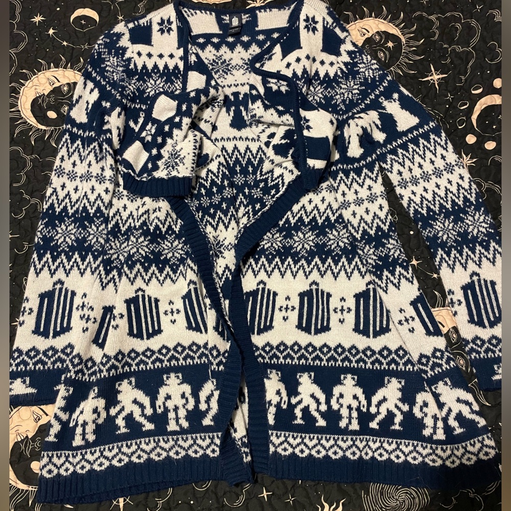 Hot Topic Doctor Who Limited Edition Open Front Cardigan - Picture 2 of 7